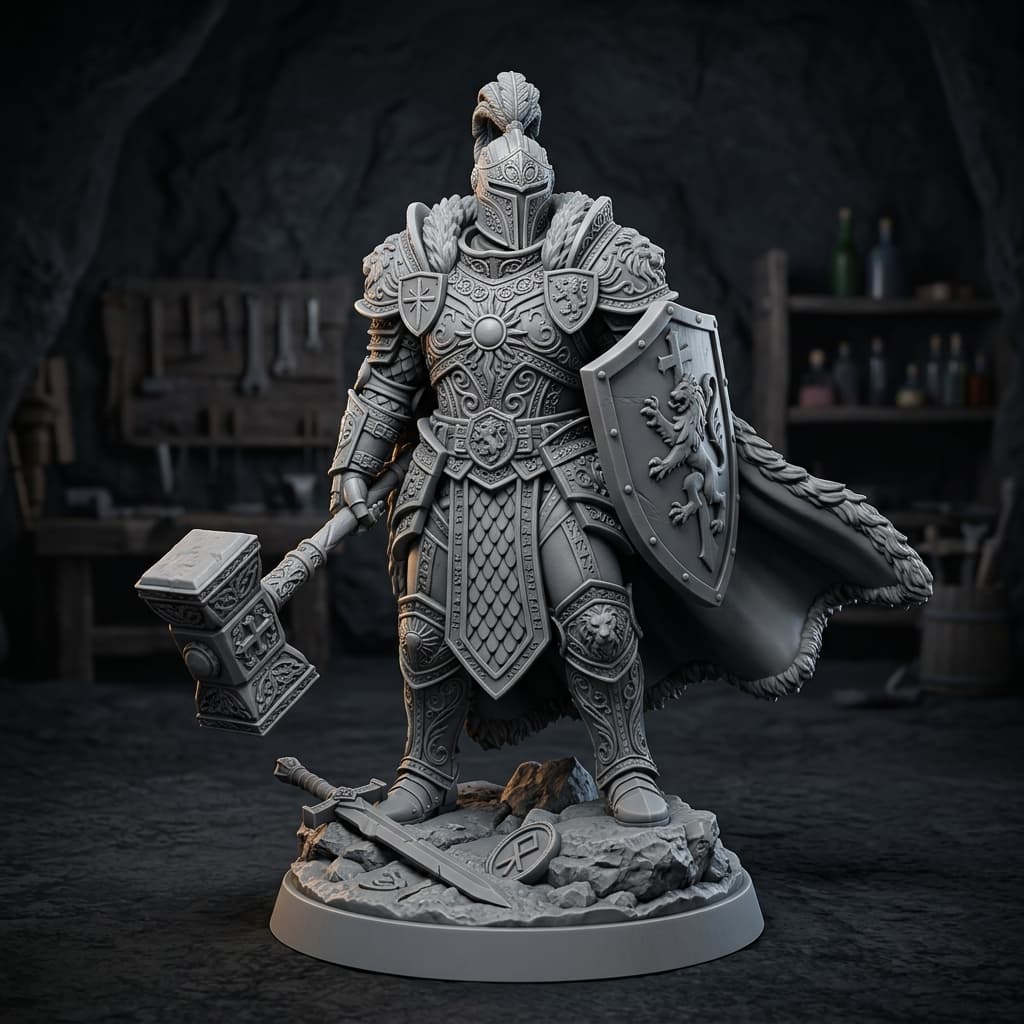 Fantasy Paladin Miniature
