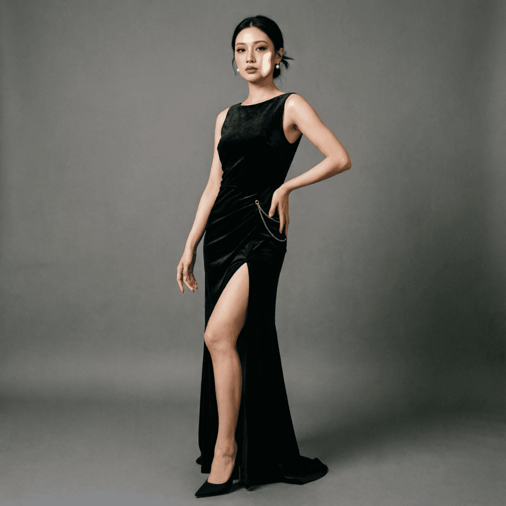 Fine-art chiaroscuro figure photography render