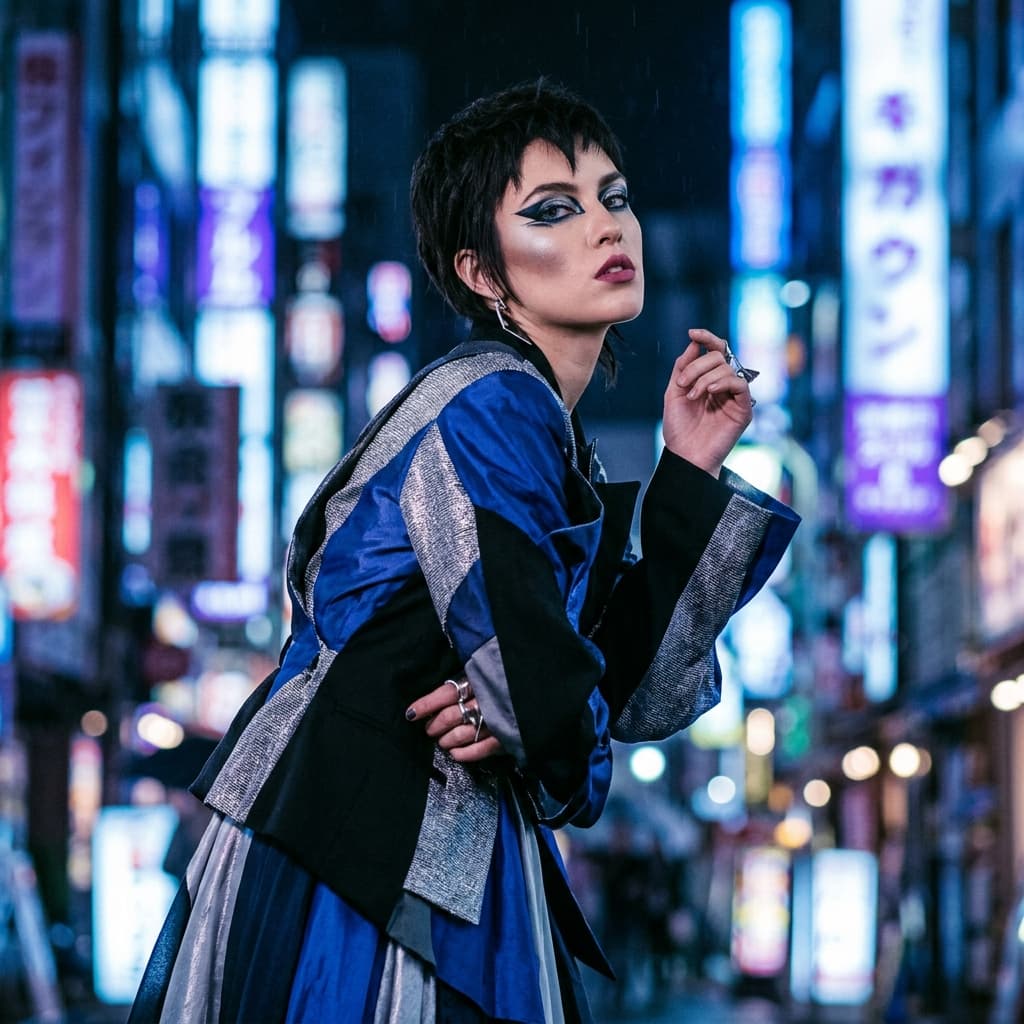 NSFW AI Art example — Neon Editorial Shoot generated by Wan 2.7 Spicy