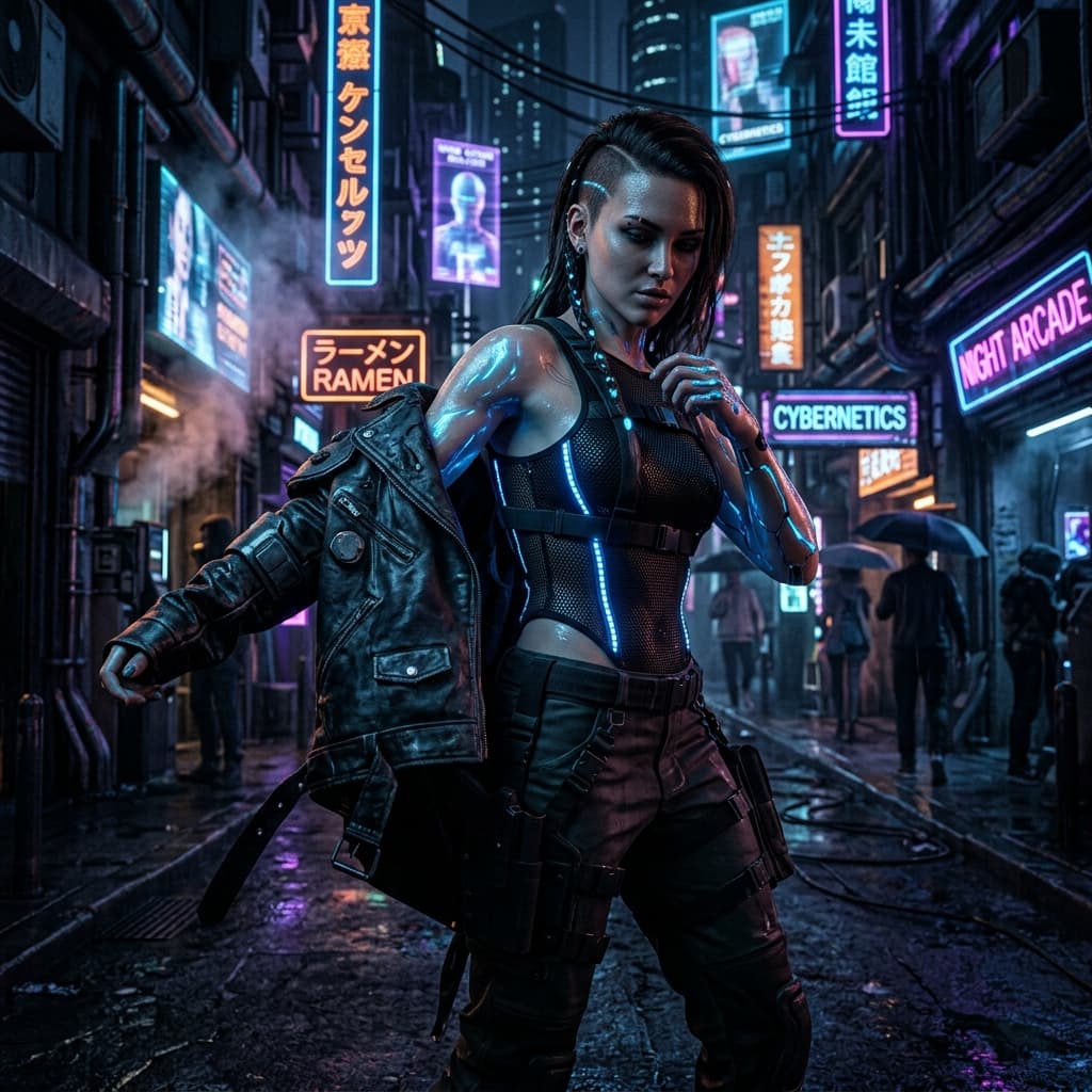 Cyberpunk Spicy Allure — AI Generated