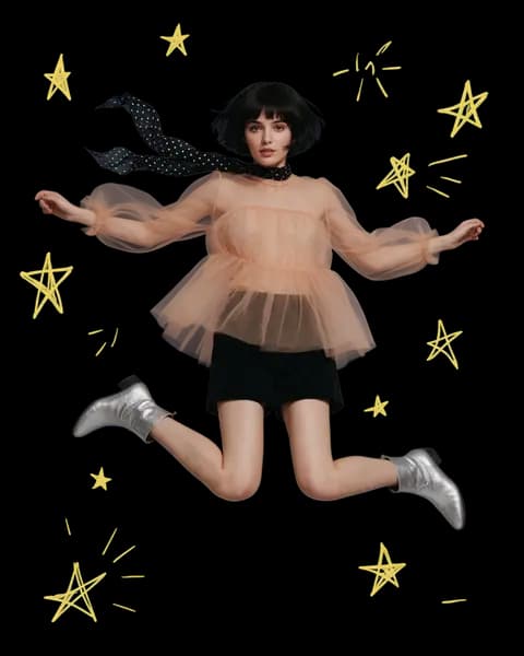 Mid-air jump — background removed