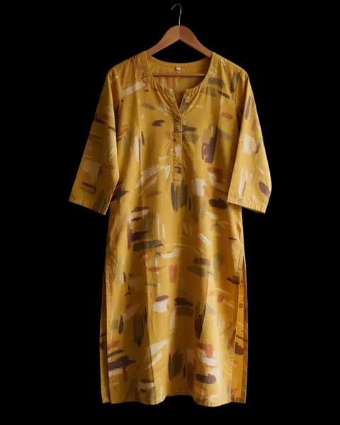 Kurti on a hanger — background removed