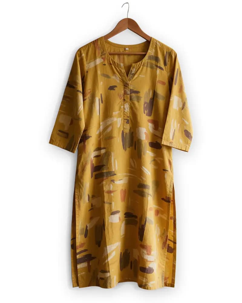 Kurti on a hanger — background removed