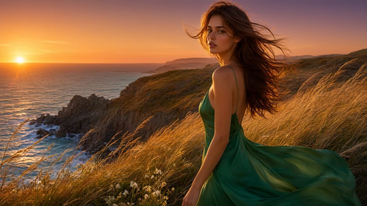 Cinematic Golden Hour Head Turn