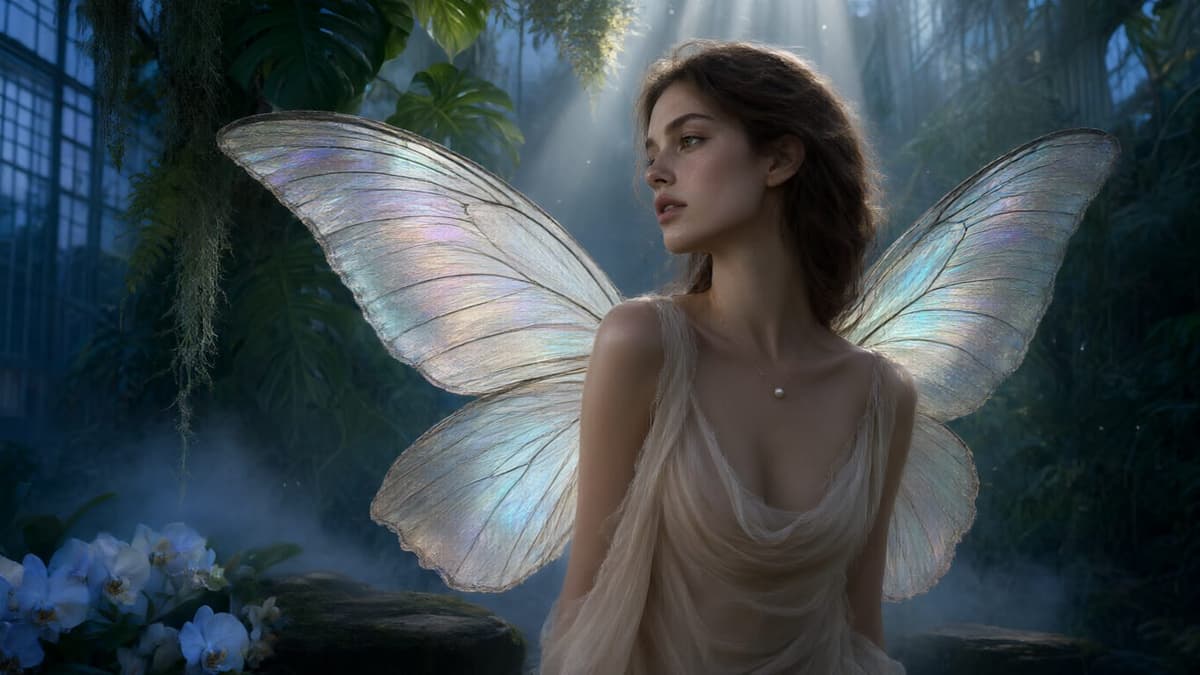 Ethereal Butterfly Wings 8K Portrait