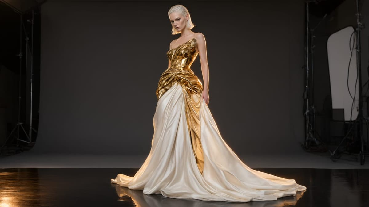 Liquid Gold Haute Couture Fashion