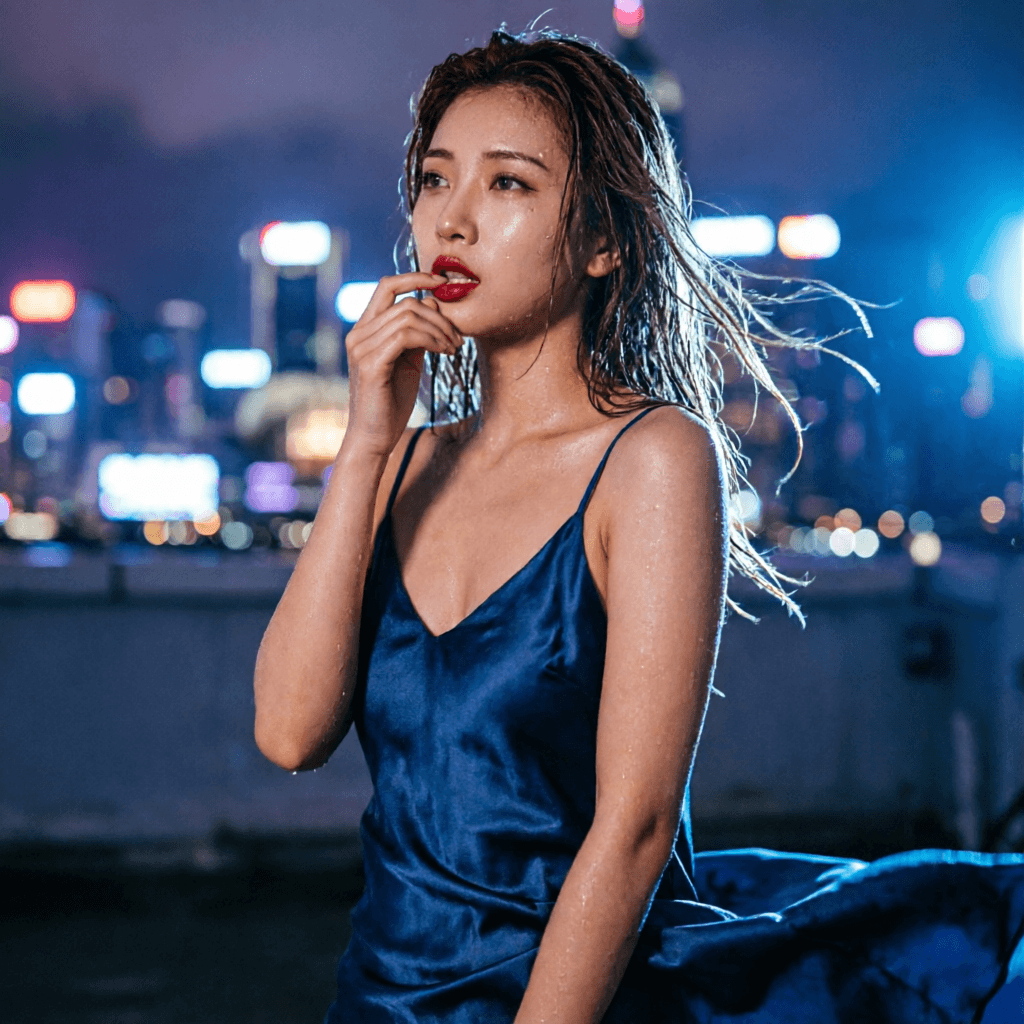 Seductive Biting Lip Frame — AI Generated