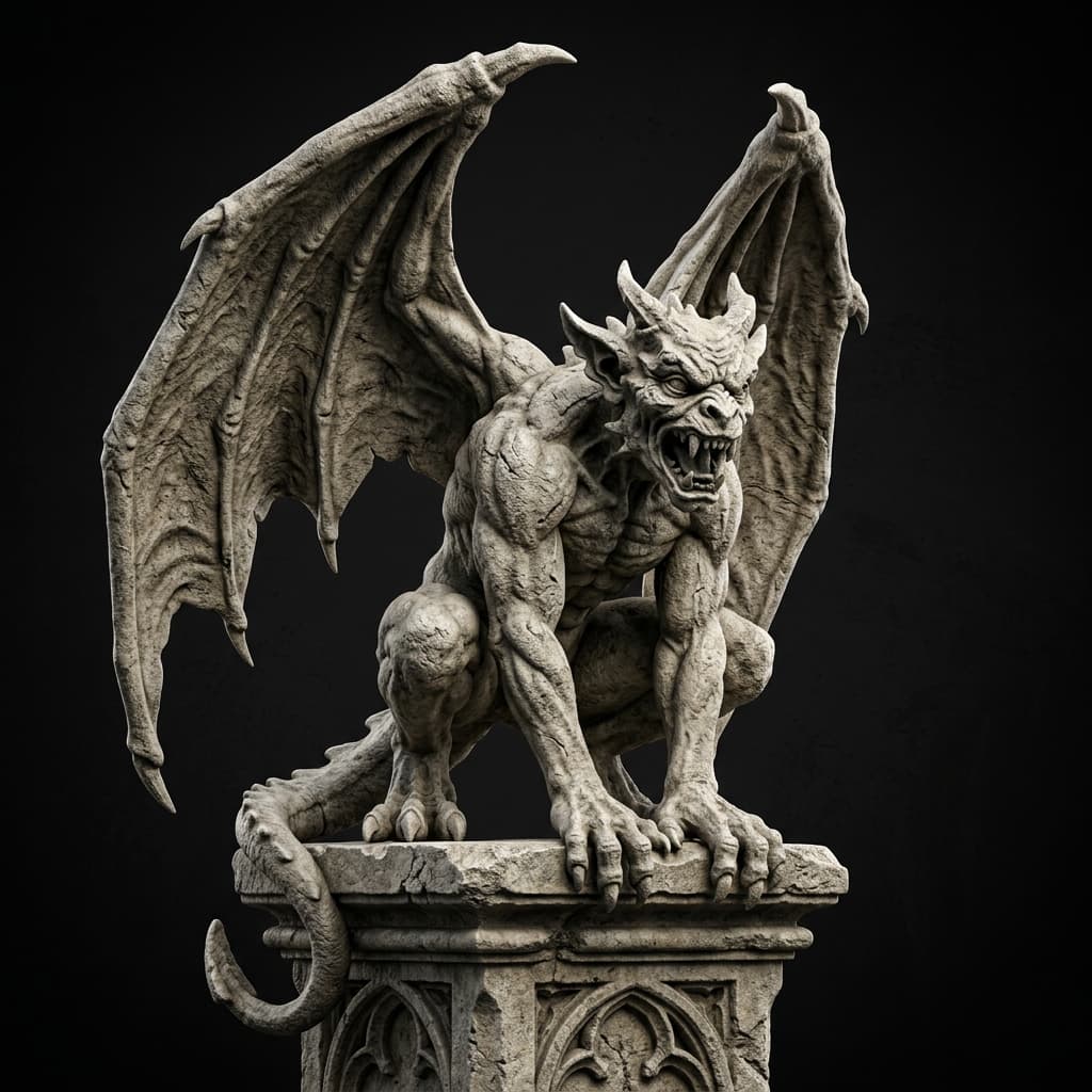 Medieval Stone Gargoyle