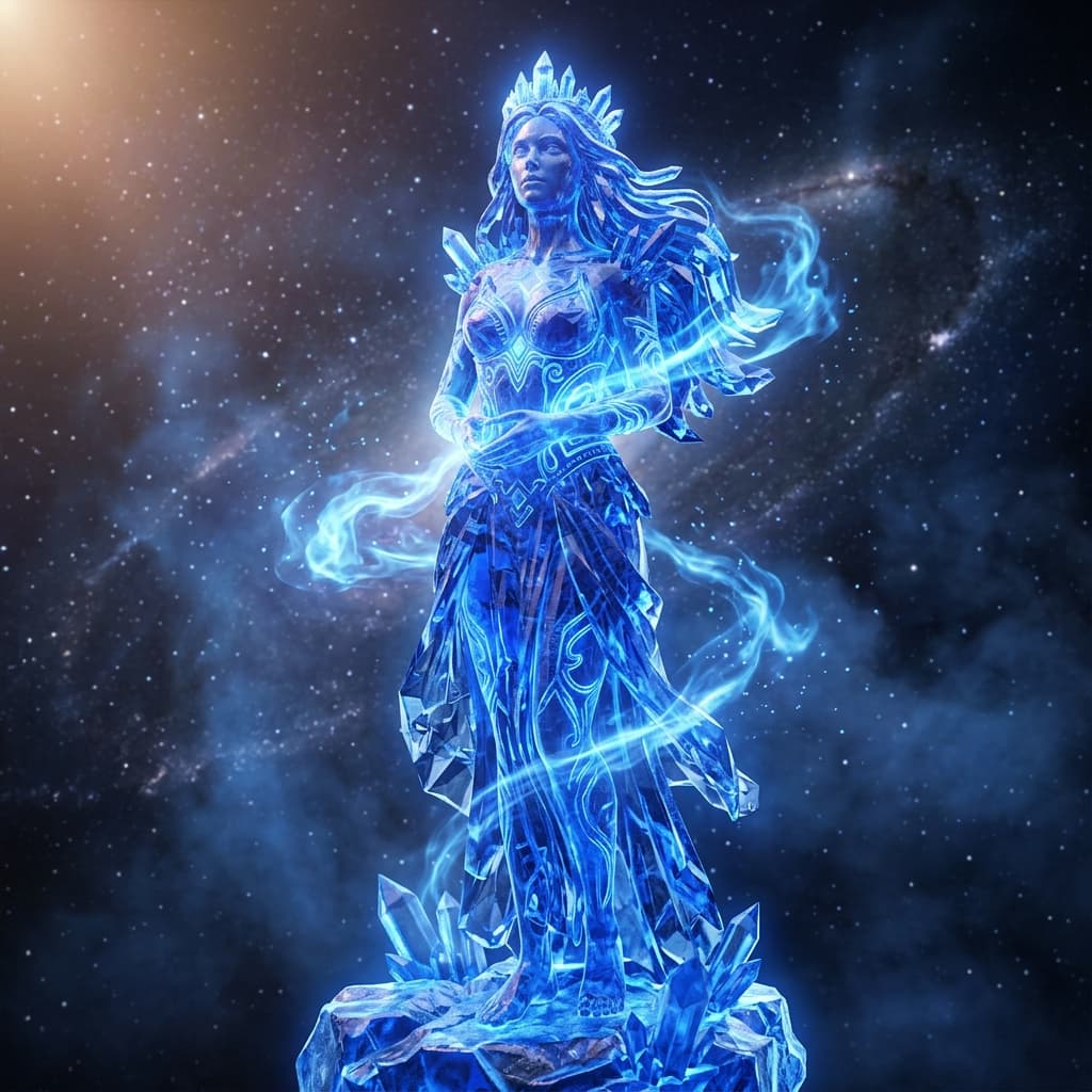 3D Crystal Sculpture — AI Generated