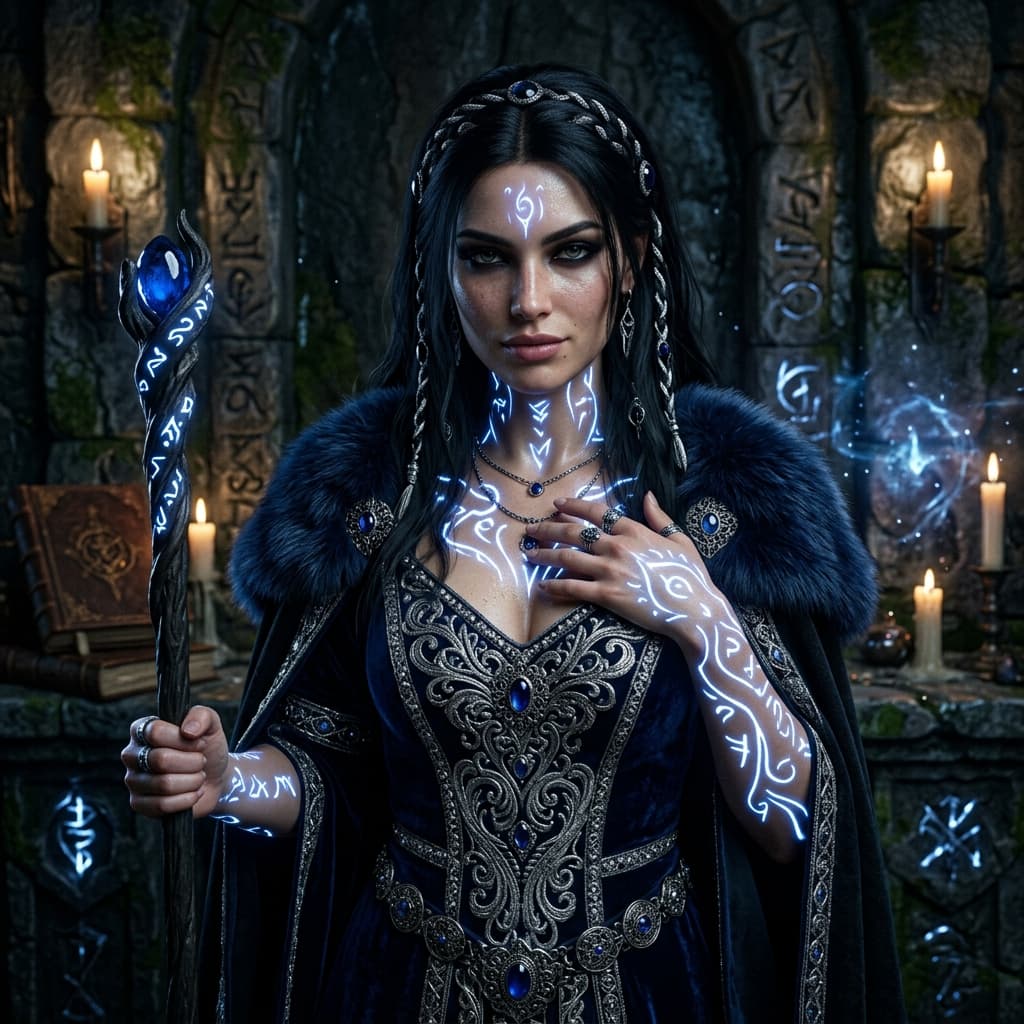 Dark Fantasy Sorceress — AI Generated