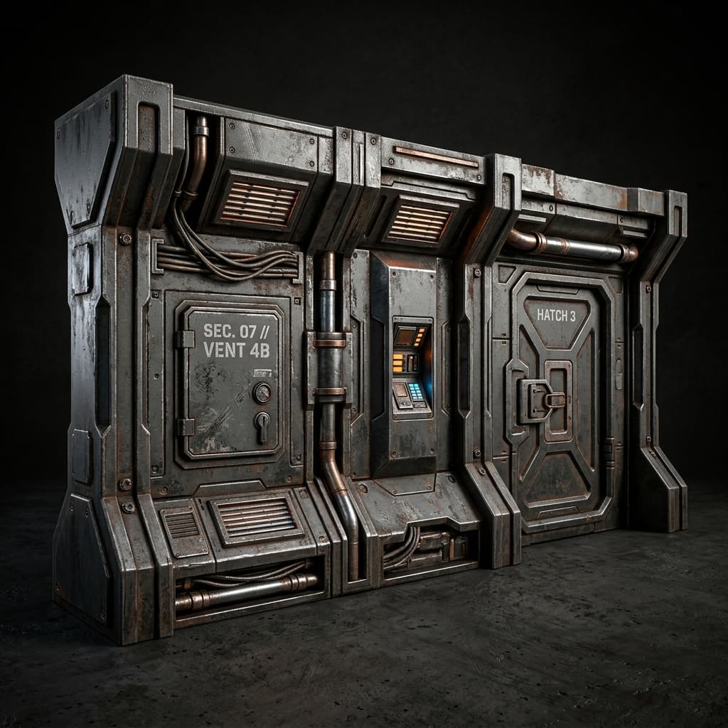 Modular Dungeon Wall Segment