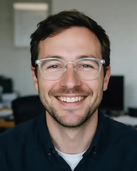 Glasses glare — background removed