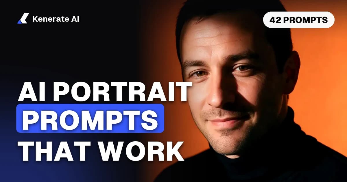 42 AI Portrait Prompts: Lighting, Lens and Headshot Formulas (2026)