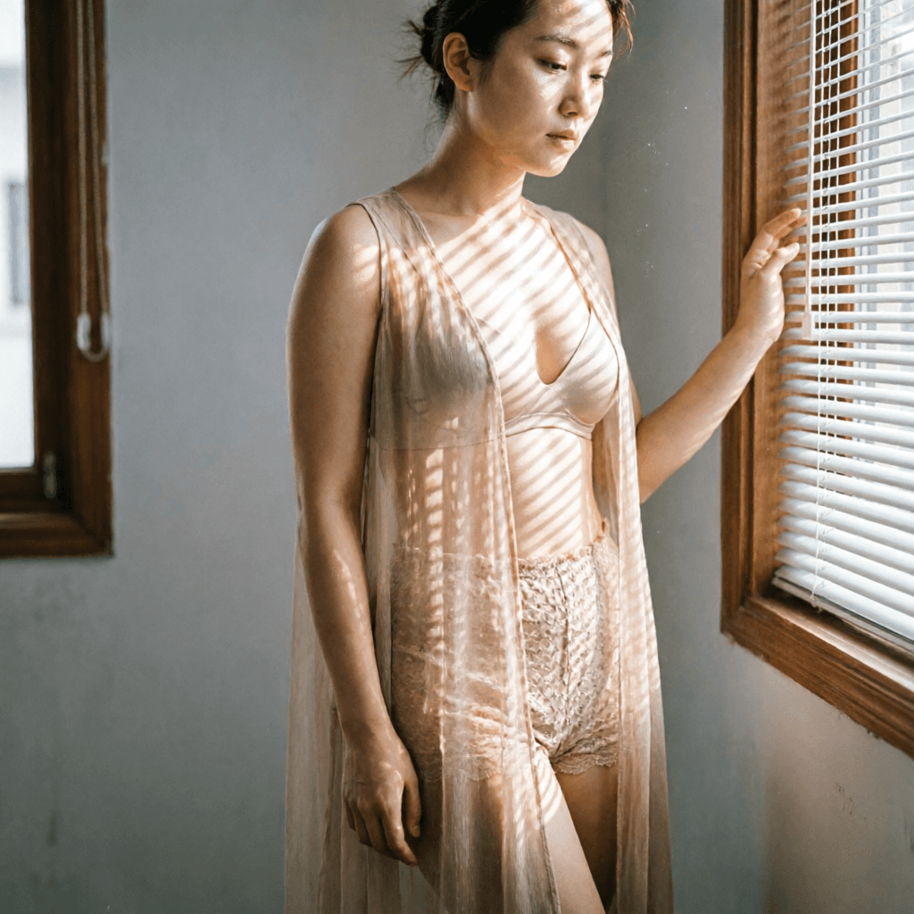 Candy AI Balcony Sheer Dress — AI Generated