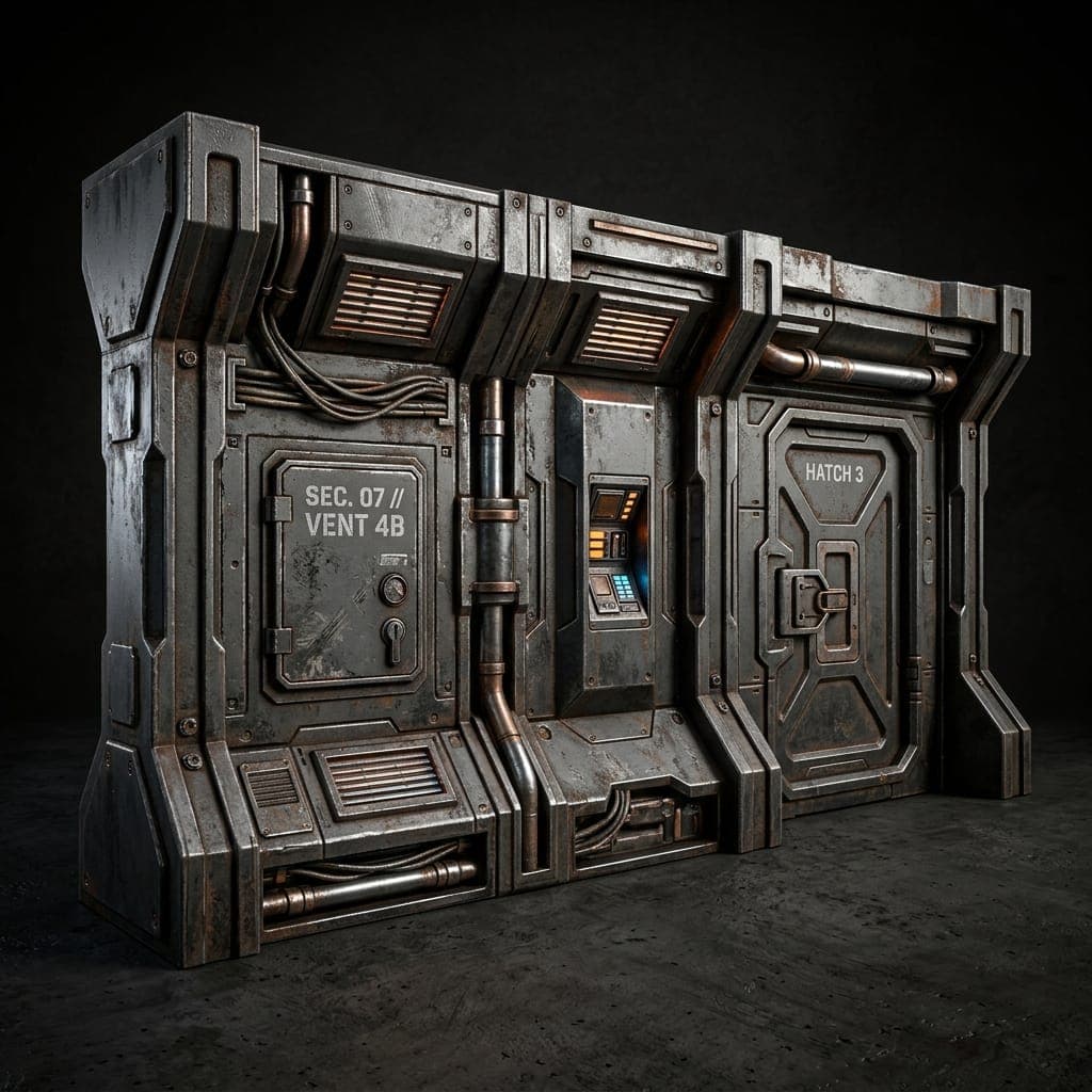 Modular Dungeon Wall Segment